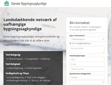 Tablet Screenshot of danske-bygningssagkyndige.dk